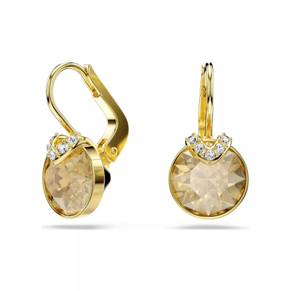 BELLA V DROP EARRINGS, ROUND CUT