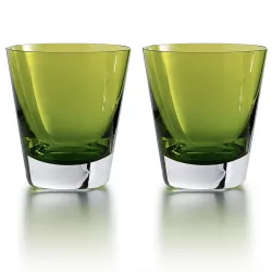 SET OF TWO GLASSES GREEN...
