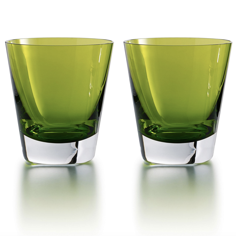 SET OF TWO GLASSES GREEN MOSS 2811575 BABY MOSAIQ