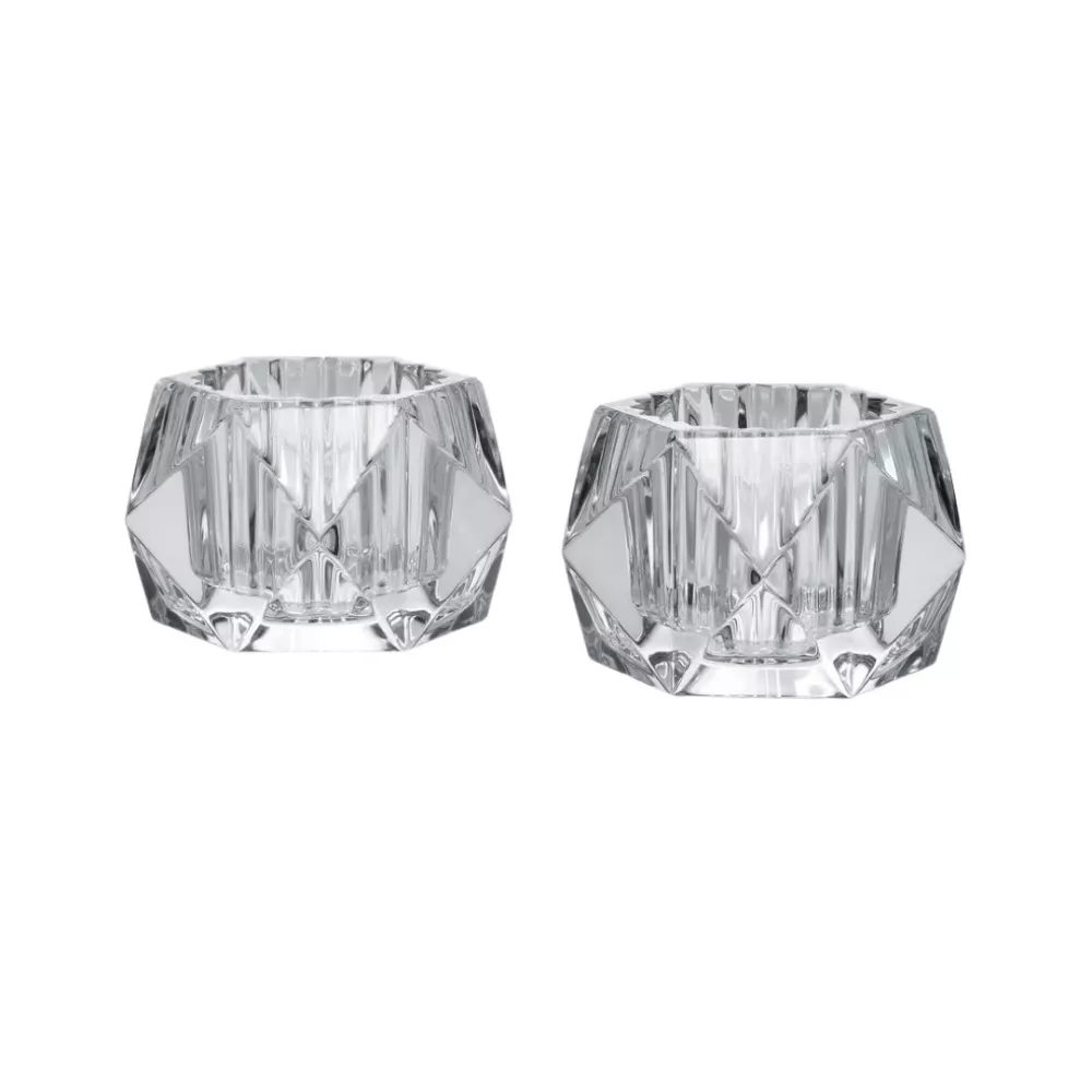SET OF 2 TRANSPARENT LOUXOR CANDLE HOLDERS 2815648