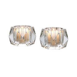 SET OF 2 TRANSPARENT LOUXOR CANDLE HOLDERS 2815648