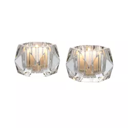 SET OF 2 TRANSPARENT LOUXOR CANDLE HOLDERS 2815648