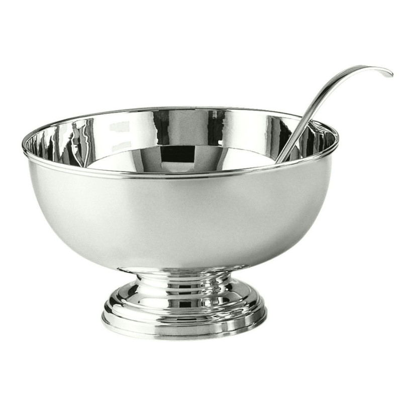 PUNCH BOWL WITH LADLE, SILVER PLATED S28456/0126