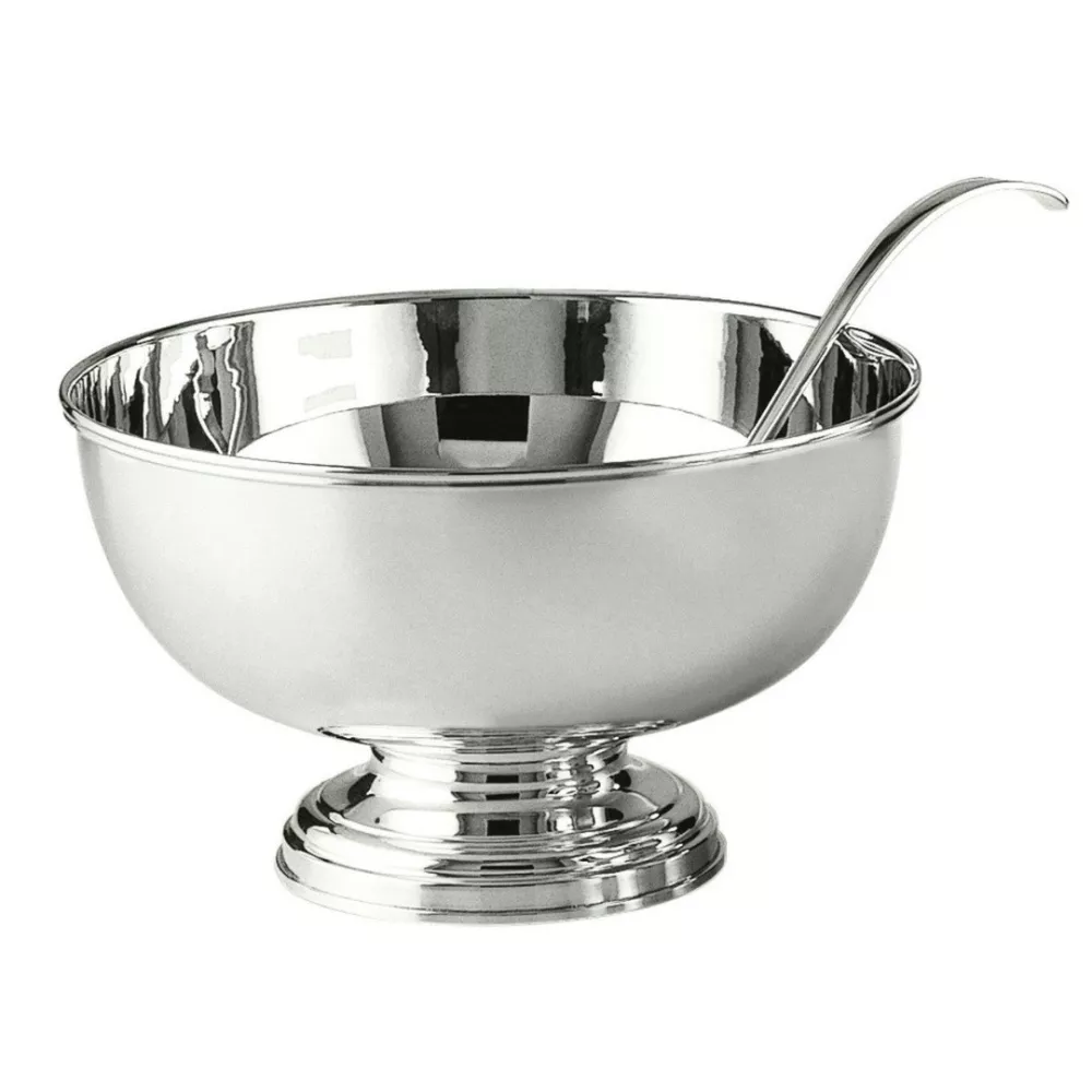 PUNCH BOWL WITH LADLE, SILVER PLATED S28456/0126