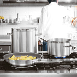 ROUND LOW CASSEROLE, STEEL SERIES 1100