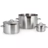 DEEP 2 HANDLES SAUCEPOT, STEEL SERIE 1100