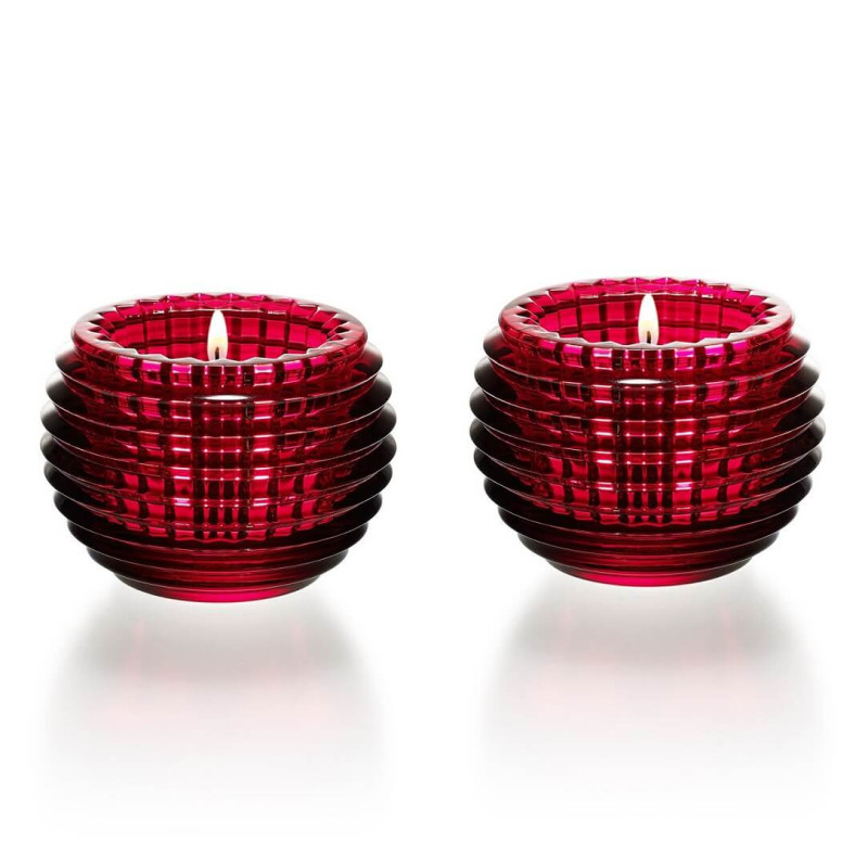 SET OF 2 EYE CANDLE HOLDERS, RED 2810639