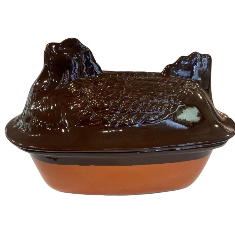 CUOCIPOLLO IN TERRACOTTA 38 CM, TOSCA