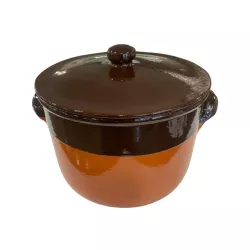 CERAMIC POT WITH LID, TOSCA