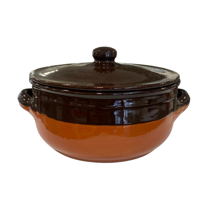 TEGAME CON COPERCHIO IN CERAMICA, TOSCA