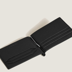 PORTAFOGLIO 6 SCOMPARTI CON FERMASOLDI IN PELLE GRANULATA 221402