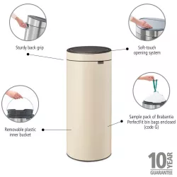 PATTUMIERA NEW TOUCH BIN, 30 LT