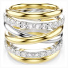 SET OF 3 COCKTAIL HYPERBOLA RINGS