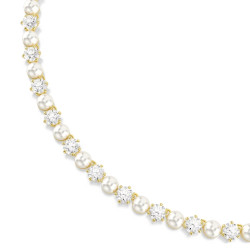 MATRIX NECKLACE, CRYSTAL PEARL, 5742039