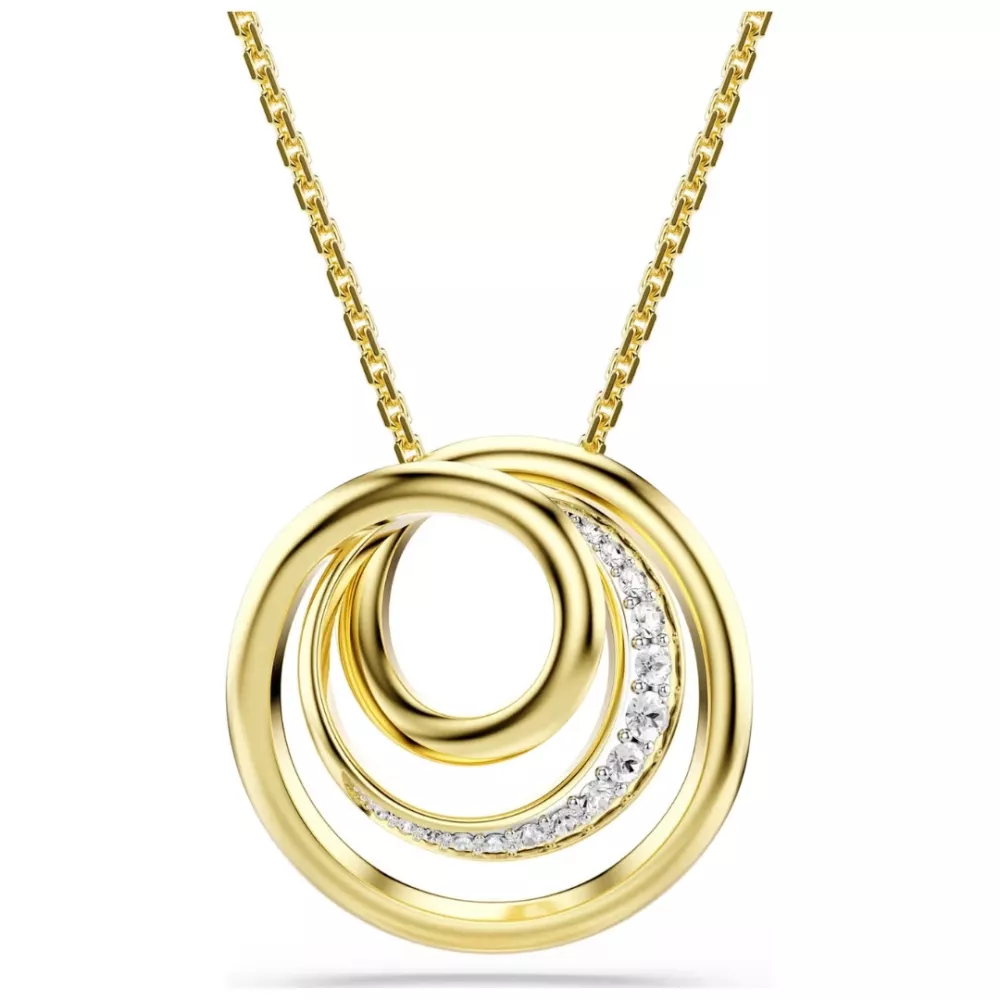 HYPERBOLA WHITE AND GOLD NECKLACE, 5740410