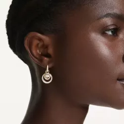 PENDANT EARRINGS HYPERBOLA, WHITE & GOLD 5738249