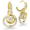 PENDANT EARRINGS HYPERBOLA, WHITE & GOLD 5738249