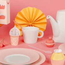 TAZZA THE CON PIATTINO ECUME ROSE 2589-20454