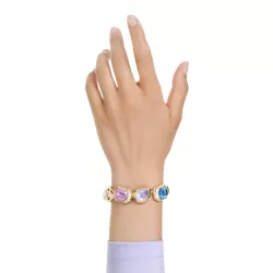 BRACCIALE RIGIDO GEMA, CRISTALLI OVERSIZE