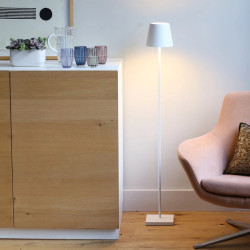 GROUND OR TABLE WHITE LAMP, POLDINA L 3 HEIGHTS