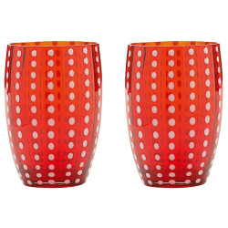 SET OF 2 PERLE TUMBLER GLASS