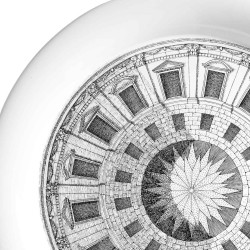 ROUND TRAY 40 CM, CORTILE, WHITE & BLACK