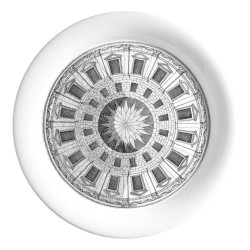 ROUND TRAY 40 CM, CORTILE, WHITE & BLACK