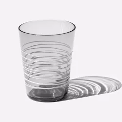 BICCHIERE IN VETRO TUMBLER, FILANTE