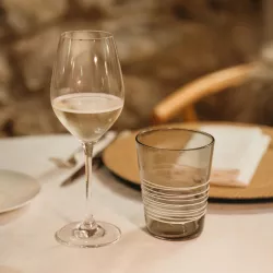 BICCHIERE IN VETRO TUMBLER, FILANTE