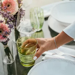 BICCHIERE IN VETRO TUMBLER, FILANTE