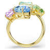 GEMA COCKTAIL RING, MIXED CUT, MULTICOLOR GOLD PLATED