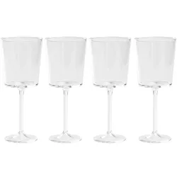 SET DI 4 CALICI VINO IN VETRO, DISCOBOLO