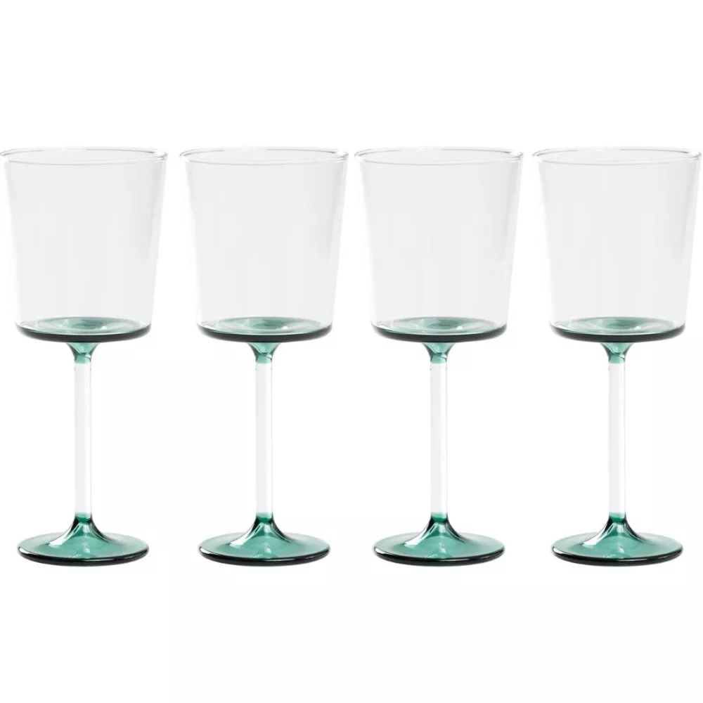 SET OF 4 WINE GLASS GOBLETS, DISCOBOLO