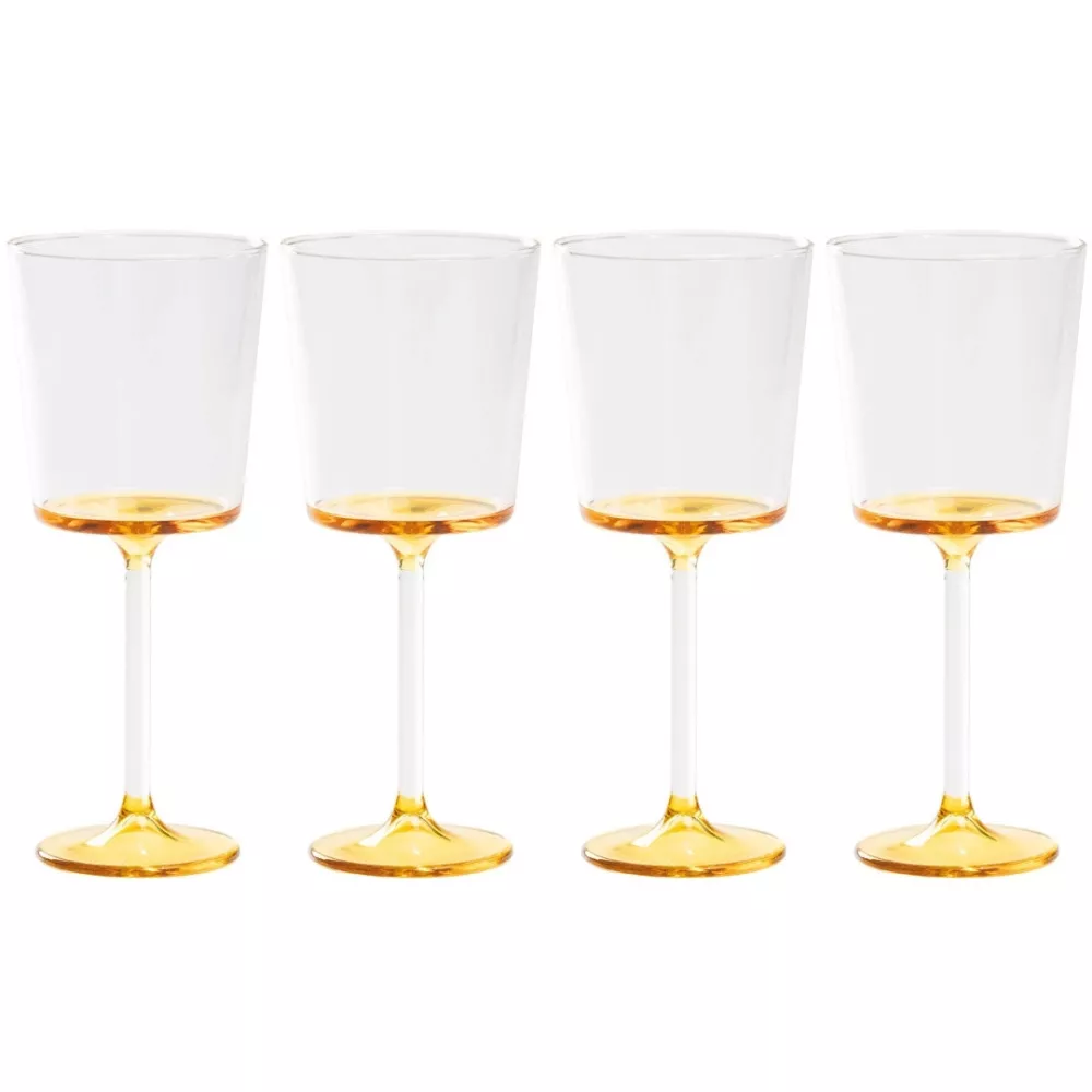 SET DI 4 CALICI VINO IN VETRO, DISCOBOLO