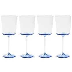 SET DI 4 CALICI VINO IN VETRO, DISCOBOLO