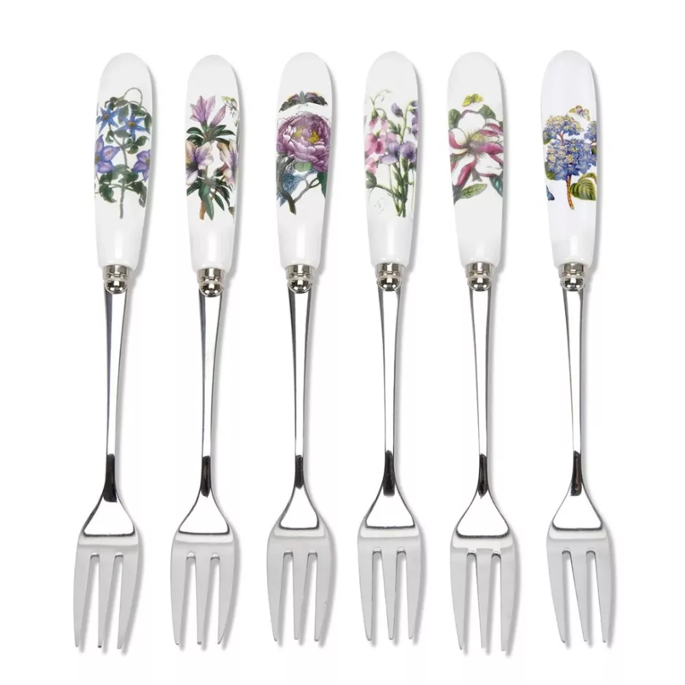 SET OF 6 BOTANIC GARDEN CAKE FORKS 1102