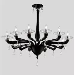 LAMPADARIO NERO 8 LUCI...