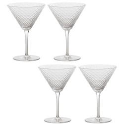 SET 4 CALICI MARTINI, VENEZIANO MIXOLOGY TRASPARENTE