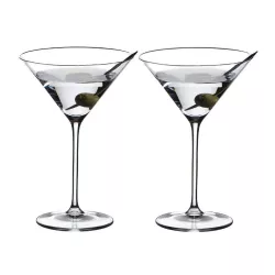 SET OF 2 MARTINI GLASS...