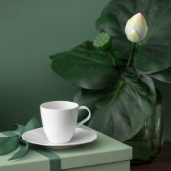TALL COFFEE CUP WITH SAUCER, PURA