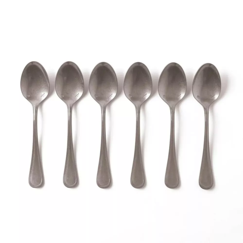 SET OF 6 VINTAGE CONTOUR DESSERT/FRUIT SPOONS, 52401A25