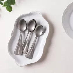 SET OF 6 VINTAGE CONTOUR DESSERT/FRUIT SPOONS, 52401A25