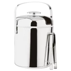STEEL ICE BUCKET WITH TONG,...
