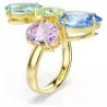 GEMA COCKTAIL RING, MIXED CUT, MULTICOLOR GOLD PLATED
