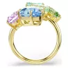 GEMA COCKTAIL RING, MIXED CUT, MULTICOLOR GOLD PLATED