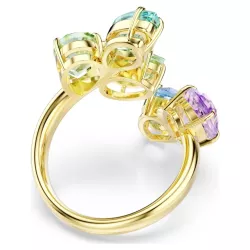 GEMA COCKTAIL RING, MIXED CUT, MULTICOLOR GOLD PLATED