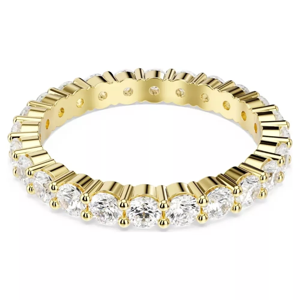 MATRIX VITTORE RING, ROUND CUT, SILVER TONE PLATED