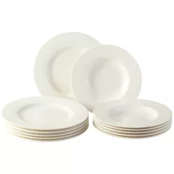 SET OF 12 PLATES, BASIC...