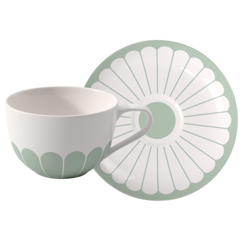 TAZZA COLAZIONE CON PIATTO, FLEUR