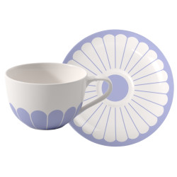 BREAKFAST CUP WITH SAUCER, FLEUR